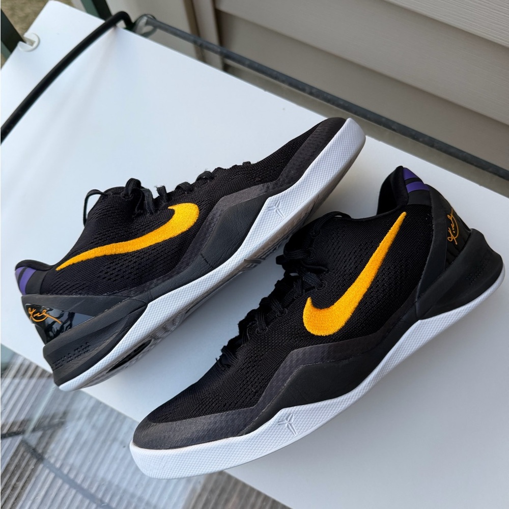 Nike Kobe 8 Protro Lakers Away Mens 7 (7Y) Basketball Shoes Black FN0266-002